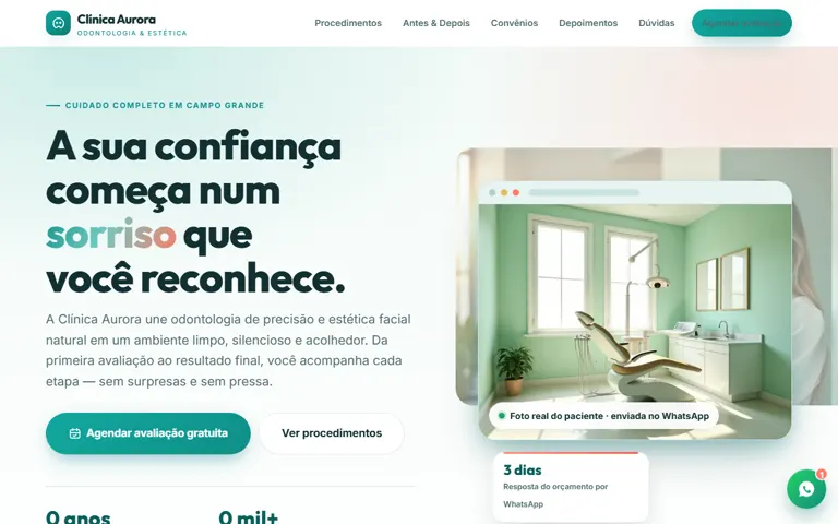 Prévia do template Clínica